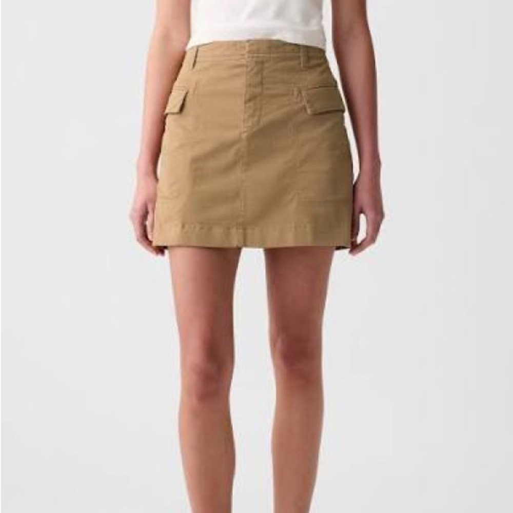 Gap cotton Cargo khaki mini skirt